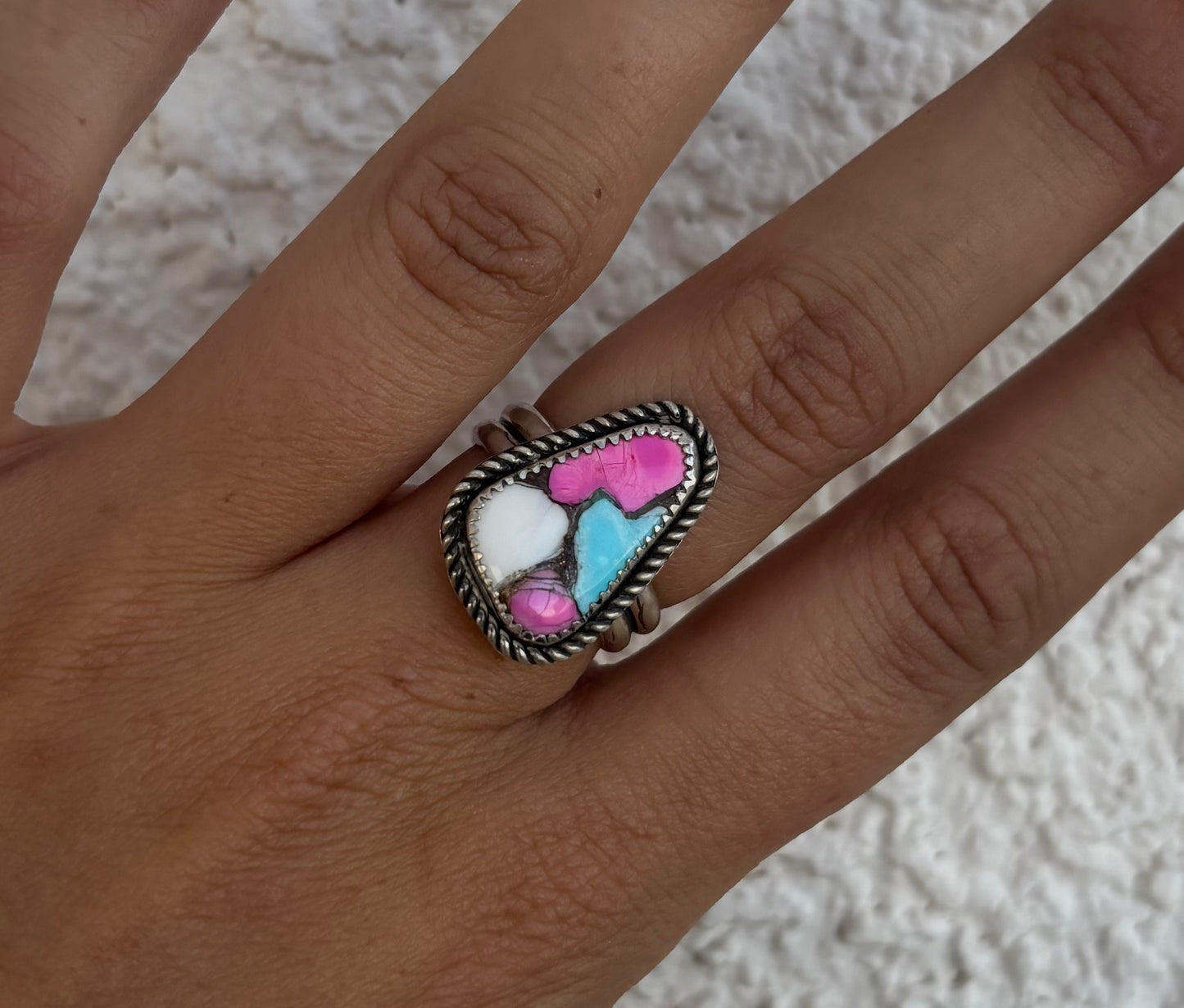 Cotton Candy Stone Ring