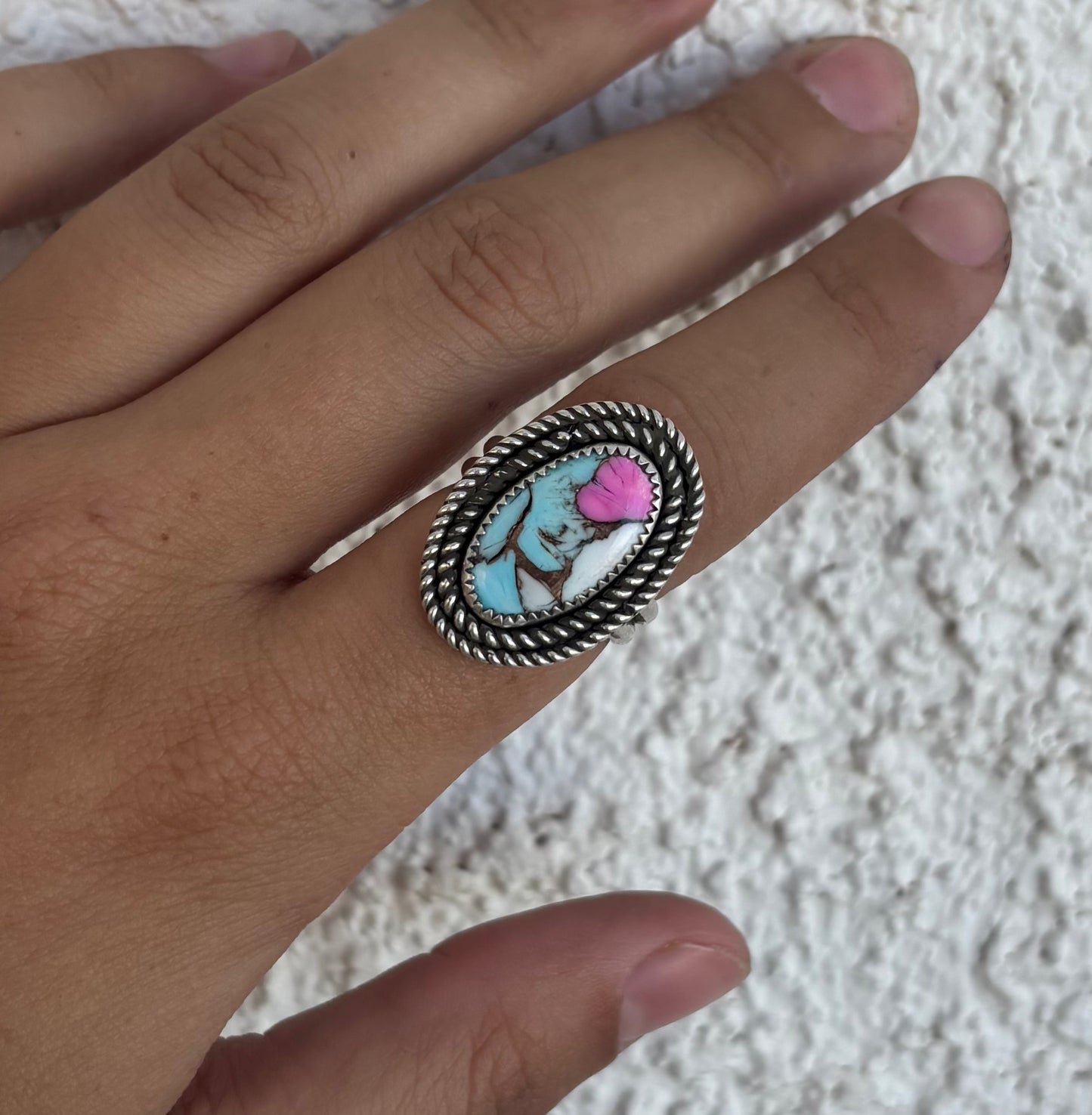 Cotton Candy Stone Ring